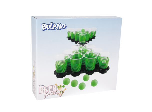 Drikkelek - Beer pong - deluxe Innhold 20 plastkopper, 6 baller,2 brett 