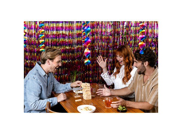 Drikkelek - Stabletårn m/ utfordringer Innhold 54 stableklosser, 4 shotteglass 