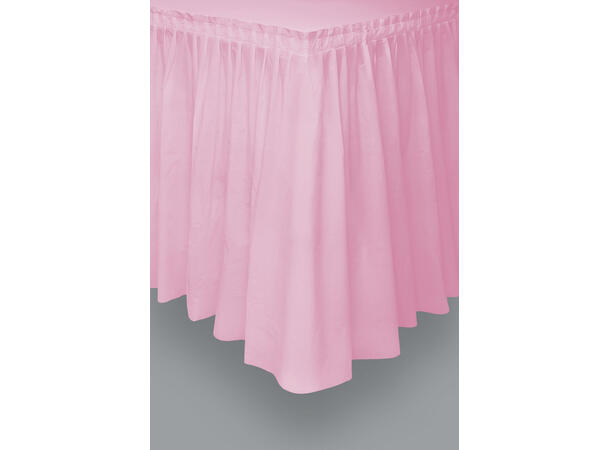 Ensfarget - Lys Rosa 1 Bordskjørt i plast - 75x430cm