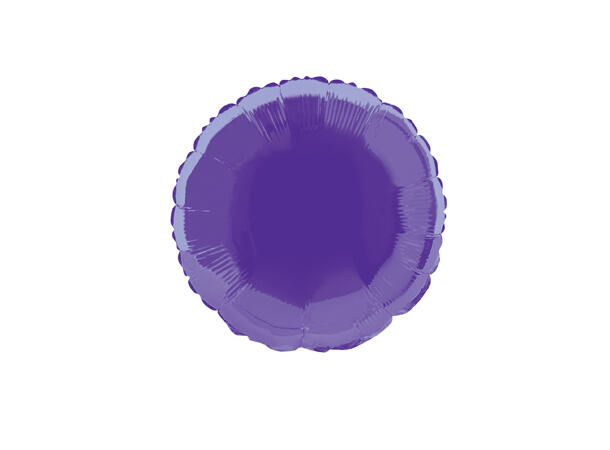 Ensfarget rund - Mørk Lilla 1 Folieballong - 46cm(18")