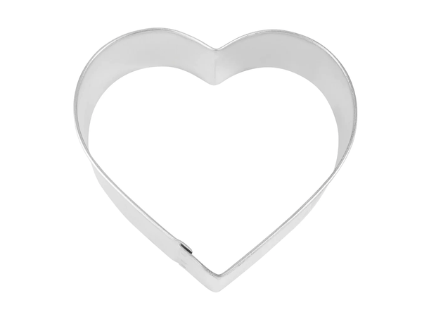 Hjerte kakeutstikker 1 Belagt kakeform - 8,3cm