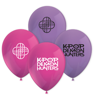 K-Pop Demon Hunters 8 Gummiballonger med trykk - 30cm