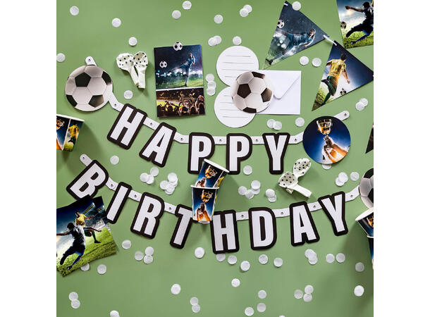Kick it - Bokstavbanner - Happy Bday 1 Bokstavbanner i papir - 218x13,5cm