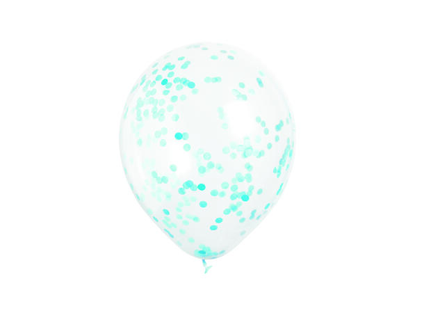 Konfettiballonger - Lys Blå 6 Konfettiballonger - 30cm (12")