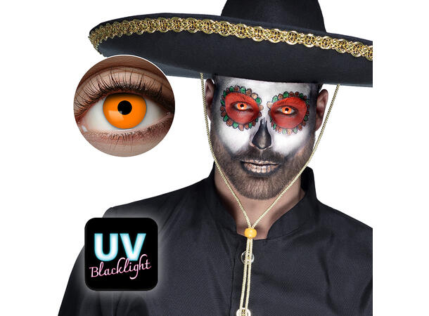 Kontaklinser - UV-lys oransje 1-måneds kontaklinser