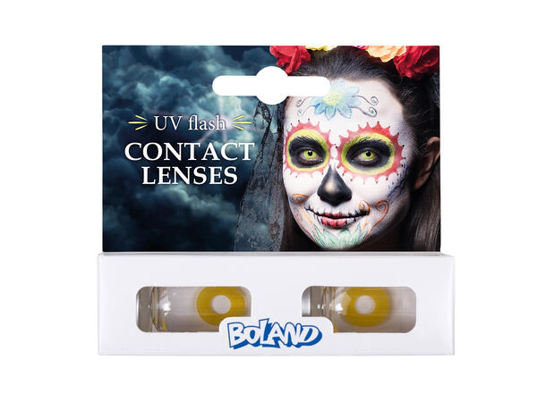 Kontaktlinser - UV-lys gul 1-måneds kontaktlinser 