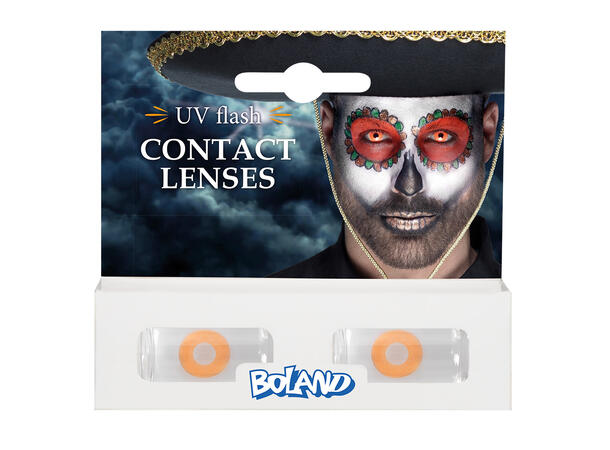 Kontaktlinser - UV-lys oransje 1-måneds kontaktlinser 