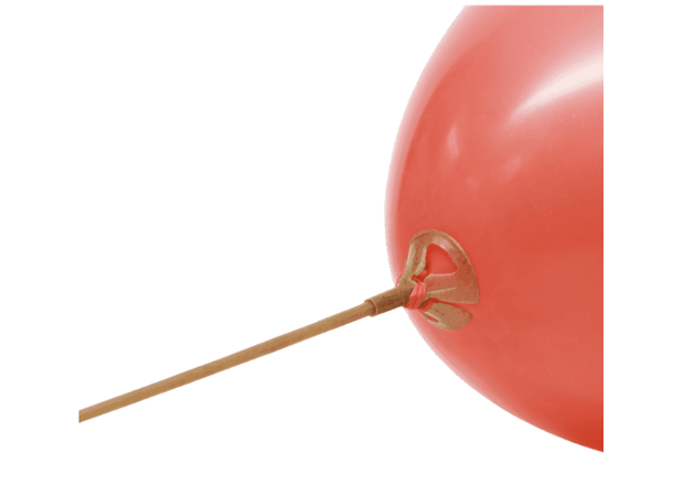 Nedbrytbare ballongpinner - 40cm Pakke med 100 pinner og holdere 