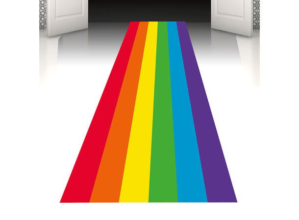 Regnbue Gulvløper 1 Løper i 100% Polypropylen- 450x60cm 