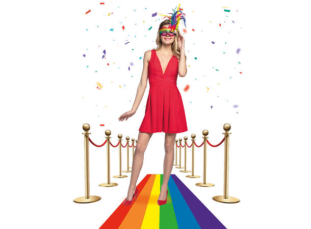 Regnbue Gulvløper 1 Løper i 100% Polypropylen- 450x60cm 