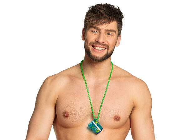 Shotteglass med kjede - Hawaii 12 stk:  6 rosa, 2 blå/grønn/oransje 