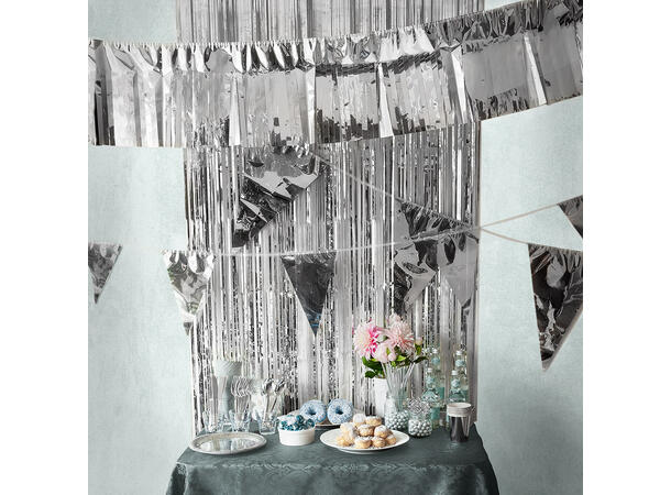 Sugerør - Sølv 20 Sugrør i papir - 20cm 