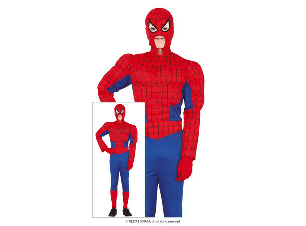 Superhelt - Eddekoppmann - Rød/Blå 1 Kostyme til gutt - str14-16 år (168cm) 