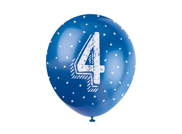 Superprint Premium 4 År - Assortert 5 Gummiballonger - 30cm (12")
