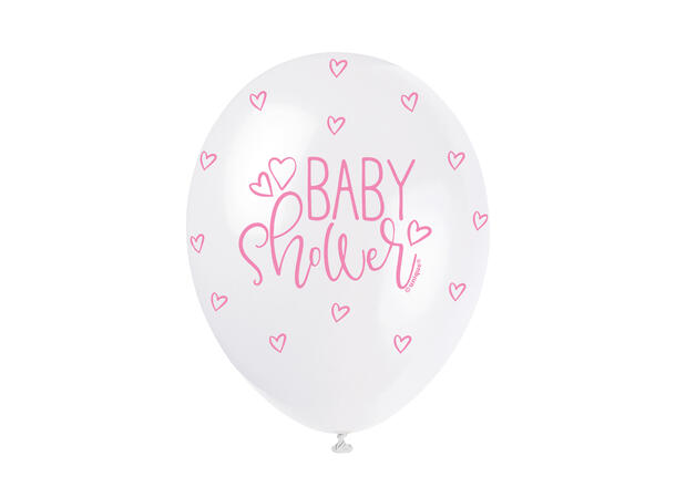 Superprint Premium “Babyshower” - Ass 5 Gummiballonger - 30cm (12")