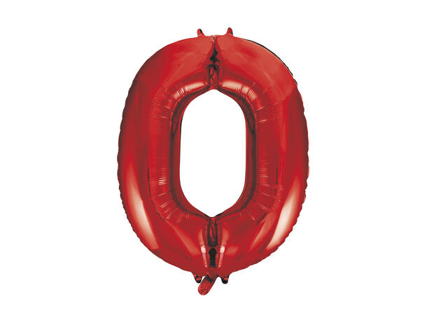 Tallballong - #0 - Rød 1 Folieballong - 86cm (34")