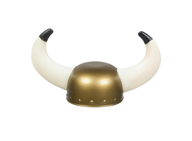 Vikinghjelm med horn 1 Hjelm i plast til voksen 