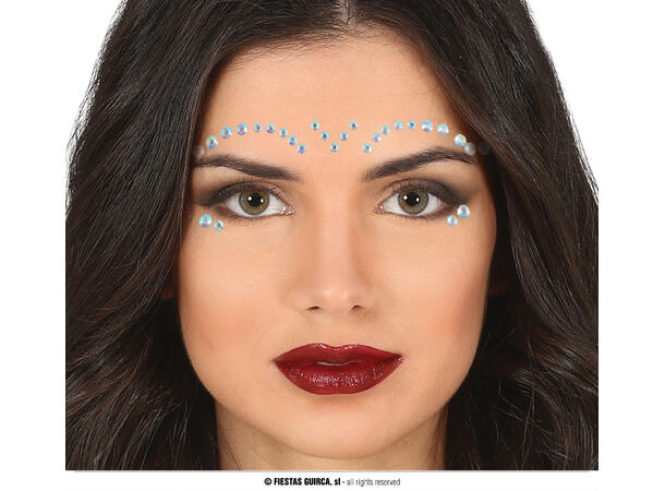 Ansikstskrystaller til øyne - Diamant 1 Ark med sevklebende stener 