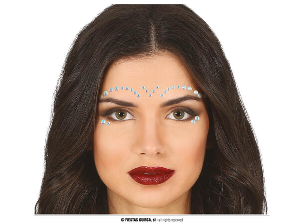 Ansikstskrystaller til øyne - Diamant 1 Ark med sevklebende stener 