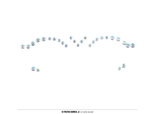 Ansikstskrystaller til øyne - Diamant 1 Ark med sevklebende stener 