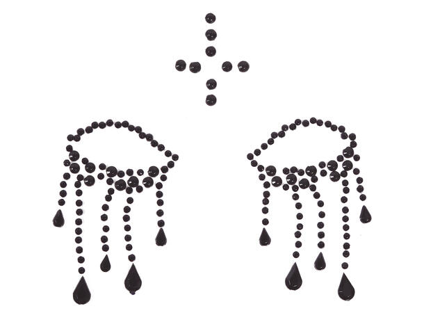 Ansiktskrystaller - Nonne 1 Ark med selvklebende stener - 13x15cm 