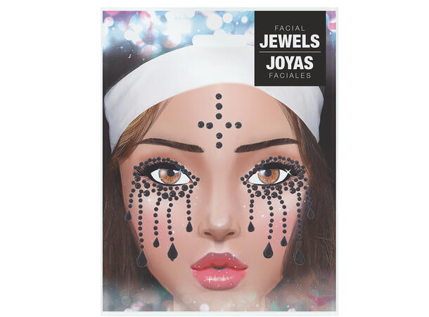 Ansiktskrystaller - Nonne 1 Ark med selvklebende stener - 13x15cm 