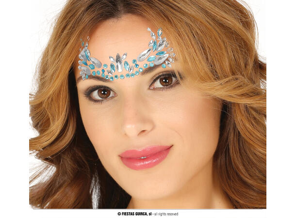 Ansiktskystaller - Blå 1 Sett smykker i selvklebende harpiks 