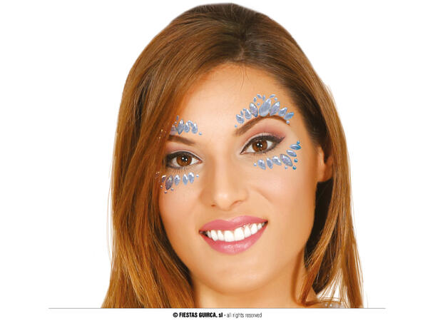 Ansiktskystaller - Sølv 1 Sett smykker i selvklebende harpiks 