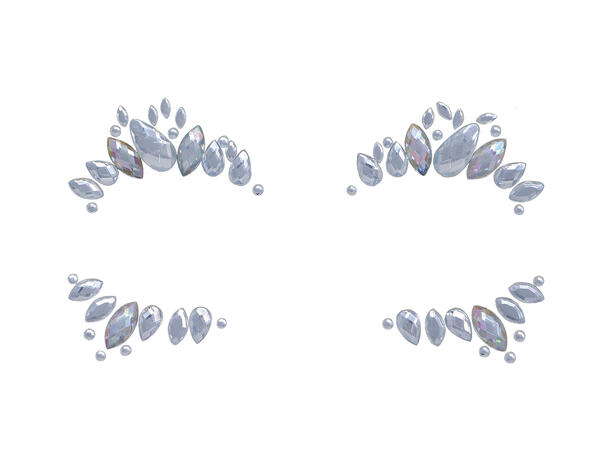 Ansiktskystaller - Sølv 1 Sett smykker i selvklebende harpiks 