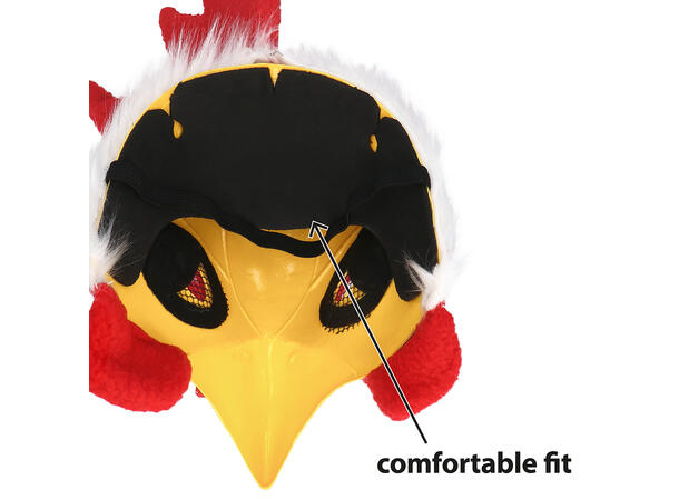 Ansiktsmaske plysj - Kalkunhode 1 Maske i plysj - Onesize 