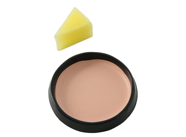 Ansiktssminke med svamp - Beige 1 Boks sminke - 9g 