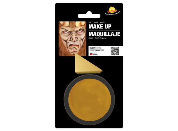 Ansiktssminke med svamp - Gull 1 Boks sminke - 9g 