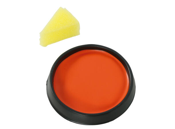 Ansiktssminke med svamp - Oransje 1 Boks sminke - 9g 
