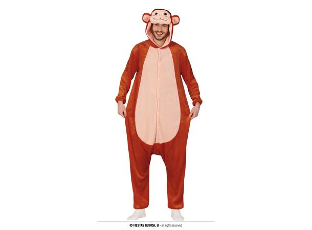 Apekolstyme - Kigurumimi - Brun 1 Kostyme til voksen - Str 42-44 (L) 