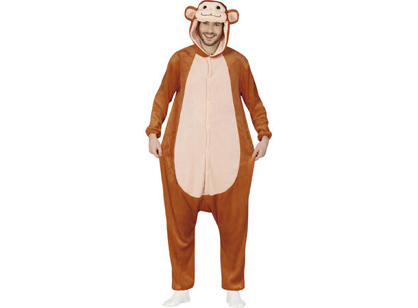 Apekolstyme - Kigurumimi - Brun 1 Kostyme til voksen - Str 42-44 (L) 