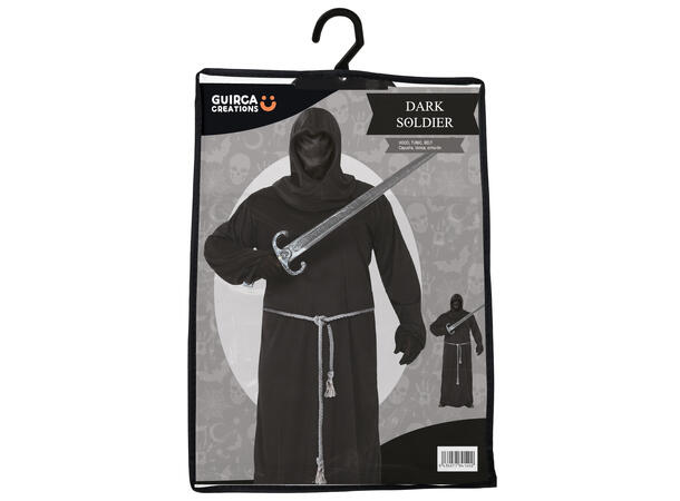 Assasin - Sort munk 1 Herrekostyme - str 54-56 (XL) 