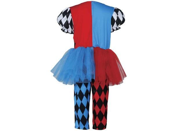 Baby Harlequin - Blå/Rød 1 Babykostyme til jente - Str 12-18 Mnd 