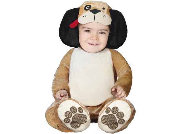 Baby Hundevalp - Brun 1 Babykostyme - Str 18-24 Mnd 