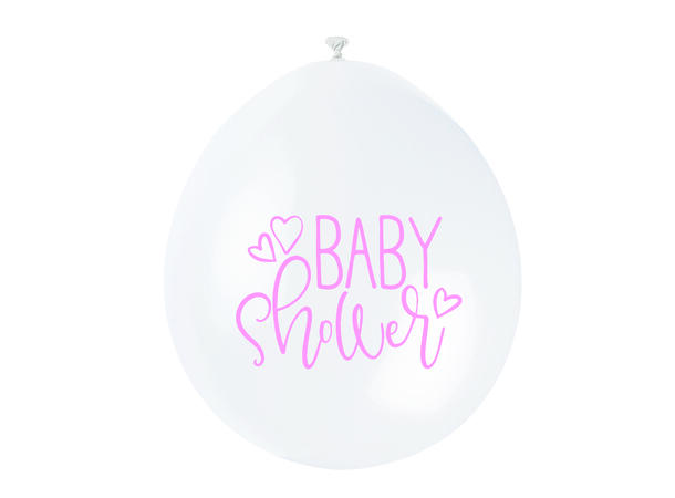 Baby Shower - Rosa - 2 farger assotert 10 Gummiballonger - 25cm (10")