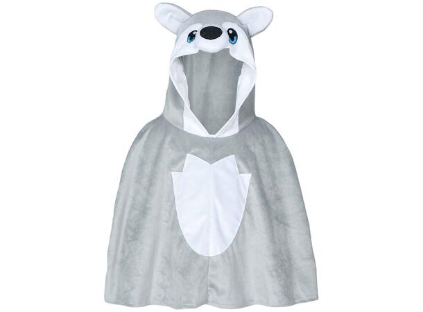 Baby Ulveponcho - Grå/Hvit 1 Babykostyme - Str 18-24 Mnd 