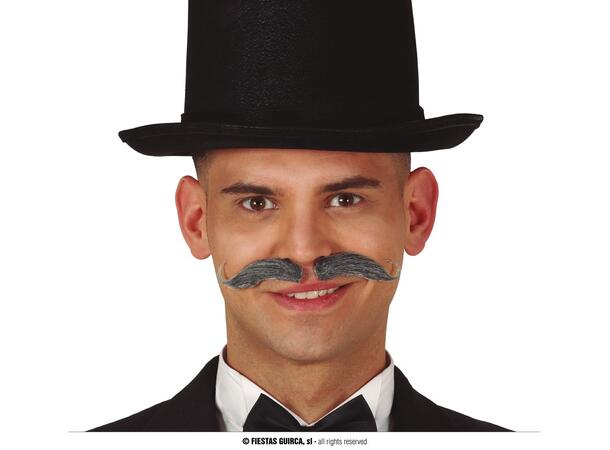 Bayersk bart - Grå 1 Selvklebende bart i syntetisk hår 