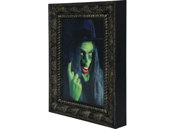 Bilde m/ramme - Heksehologram 1 Bilde m/Lys og lyd - 30x23cm 