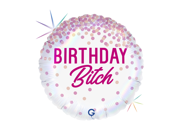 Birthday Bitch - Rund 1 Folieballong rund - 46cm (18") 