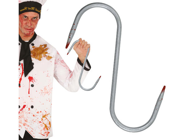 Blodig slaktekrok 1 Våpen i PVC - 33cm 