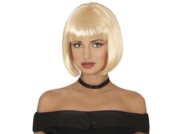 Bobparykk - Blond 1 Parykk i syntetisk hår - 100gr - Dame 