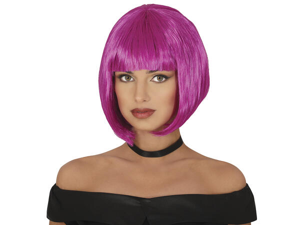 Bobparykk - Lilla 1 Parykk i syntetisk hår - 100gr - Dame 