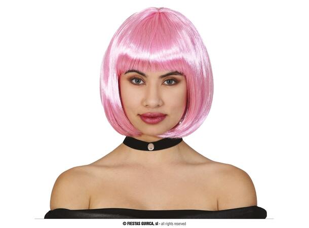 Bobparykk - lys rosa 1 Parykk i syntetisk hår - Dame 