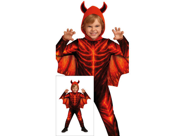 Brennende djevel - Gutt 1 Kostyme til barn - 7-9 år (133 cm) 