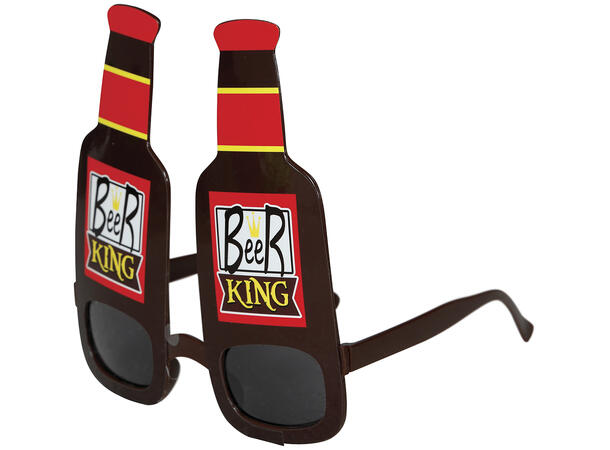 Briller - Flasker "Beer King" 1 par briller i plast 