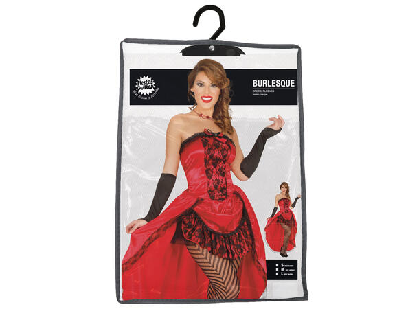 Burlesque - damkjole - rød 1 Damekostyme - str 42-44 (L) 